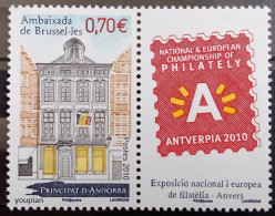 Andorra (French Post) 2010, International Stamps Exhibition In Brussels ANTVERPIA, MNH Stamps Strip - Ongebruikt
