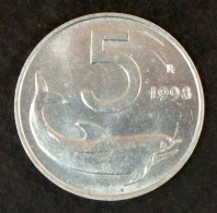 ITALY - 5 Lira 1998 - KM# 92 * Ref. 0203 - 5 Liras