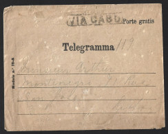 Envelope Telegrama De Receção Expedido Do Funchal 'Via Cabo' Para  Lisboa 1909. Reception Telegram Envelope Sent From Fu - Covers & Documents