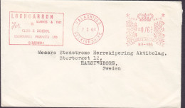 Great Britain LOCHCARRON, GALASHIELS Selkirkshire (Scotland) 'NH 486' 1964 Meter Cover Brief HÄLSINGBORG Sweden - Machines à Affranchir (EMA)