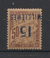 PORT SAID - 1921 - Taxe TT N°YT. 8A - Type Duval 15m Sur 50c Lilas - VARIETE Surcharge Renversée - Neuf Luxe ** / MNH - Ungebraucht