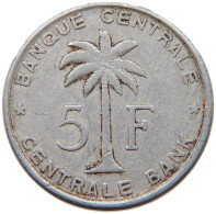 BELGIAN CONGO 5 FRANCS 1958 #s090 0077 - 1951-1960: Baldovino I