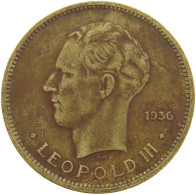 BELGIAN CONGO 5 FRANCS 1936 #s092 0075 - 1934-1945: Leopold III