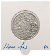 AUSTRALIA FLORIN 1943 S #alb069 0225 - Florin