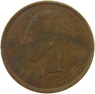 CONGO BELGIAN 5 FRANCS 1937 #sm12 0289 - 1934-1945: Leopold III.