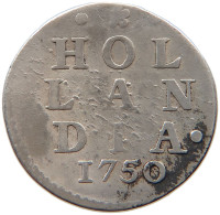 NETHERLANDS 2 STUIVERS 1750 HOLLAND #s101 0179 - Monete Provinciali