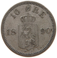 NORWAY 10 ÖRE 1890 Oscar II. (1872-1907) #s091 0031 - Noorwegen