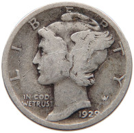 UNITED STATES OF AMERICA DIME 1929 MERCURY #s091 0249 - 1916-1945: Mercury (Mercure)