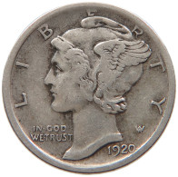 UNITED STATES OF AMERICA DIME 1920 MERCURY #s091 0235 - 1916-1945: Mercury