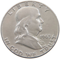 UNITED STATES OF AMERICA 1/2 DOLLAR 1963 D FRANKLIN #s093 0005 - 1948-1963: Franklin