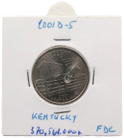 UNITED STATES OF AMERICA QUARTER 2001 D KENTUCKY #alb071 0221 - 1999-2009: State Quarters