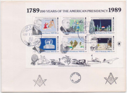 Harry S. Truman, John F. Kennedy, Roosevelt, Belton Lodge No 450, Freemasonry, Masonic, Turks & Caicos Full Sheet Cover - Vrijmetselarij