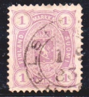 1875 Finland Used 1 M Violet Yvert 18 - Usados