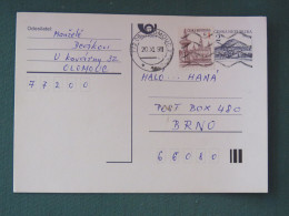 Czech Republic 1995 Stationery Postcard Hora Rip Mountain Sent Locally - Covers & Documents