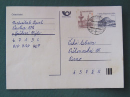 Czech Republic 1995 Stationery Postcard Hora Rip Mountain Sent Locally - Covers & Documents