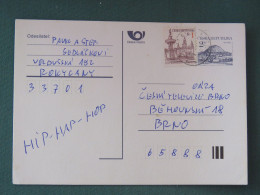 Czech Republic 1995 Stationery Postcard Hora Rip Mountain Sent Locally - Covers & Documents