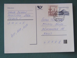 Czech Republic 1995 Stationery Postcard Hora Rip Mountain Sent Locally - Covers & Documents