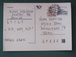 Czech Republic 1995 Stationery Postcard Hora Rip Mountain Sent Locally - Covers & Documents