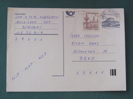 Czech Republic 1995 Stationery Postcard Hora Rip Mountain Sent Locally - Lettres & Documents