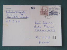 Czech Republic 1995 Stationery Postcard Hora Rip Mountain Sent Locally - Covers & Documents