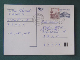 Czech Republic 1995 Stationery Postcard Hora Rip Mountain Sent Locally - Briefe U. Dokumente