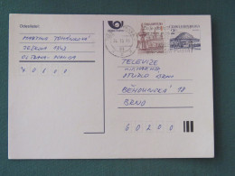 Czech Republic 1995 Stationery Postcard Hora Rip Mountain Sent Locally - Briefe U. Dokumente