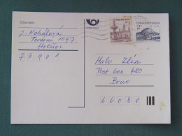 Czech Republic 1995 Stationery Postcard Hora Rip Mountain Sent Locally - Covers & Documents