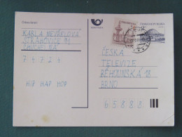 Czech Republic 1995 Stationery Postcard Hora Rip Mountain Sent Locally - Briefe U. Dokumente