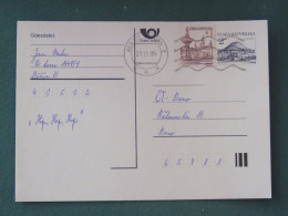 Czech Republic 1995 Stationery Postcard Hora Rip Mountain Sent Locally - Brieven En Documenten