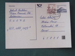 Czech Republic 1995 Stationery Postcard Hora Rip Mountain Sent Locally - Lettres & Documents