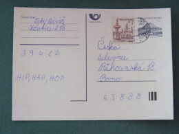 Czech Republic 1995 Stationery Postcard Hora Rip Mountain Sent Locally - Briefe U. Dokumente