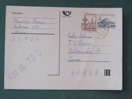 Czech Republic 1995 Stationery Postcard Hora Rip Mountain Sent Locally - Briefe U. Dokumente