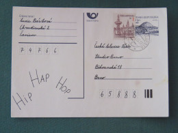 Czech Republic 1995 Stationery Postcard Hora Rip Mountain Sent Locally - Covers & Documents