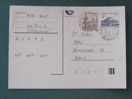 Czech Republic 1995 Stationery Postcard Hora Rip Mountain Sent Locally - Covers & Documents