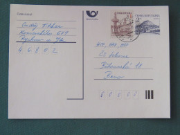 Czech Republic 1995 Stationery Postcard Hora Rip Mountain Sent Locally - Covers & Documents