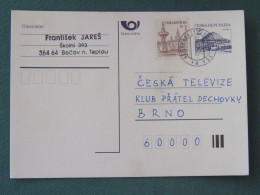 Czech Republic 1995 Stationery Postcard Hora Rip Mountain Sent Locally - Briefe U. Dokumente