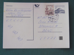 Czech Republic 1995 Stationery Postcard Hora Rip Mountain Sent Locally - Lettres & Documents