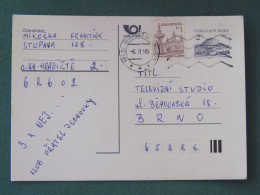 Czech Republic 1995 Stationery Postcard Hora Rip Mountain Sent Locally - Briefe U. Dokumente