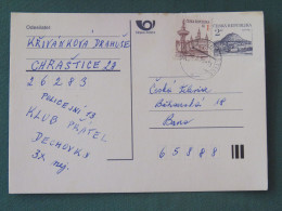 Czech Republic 1995 Stationery Postcard Hora Rip Mountain Sent Locally - Lettres & Documents