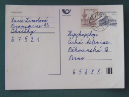 Czech Republic 1995 Stationery Postcard Hora Rip Mountain Sent Locally - Lettres & Documents