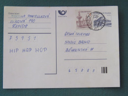 Czech Republic 1995 Stationery Postcard Hora Rip Mountain Sent Locally - Covers & Documents