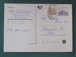 Czech Republic 1995 Stationery Postcard Hora Rip Mountain Sent Locally - Briefe U. Dokumente