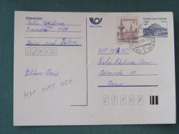 Czech Republic 1995 Stationery Postcard Hora Rip Mountain Sent Locally - Briefe U. Dokumente