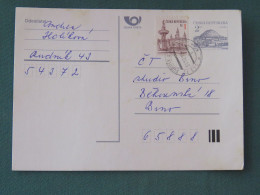 Czech Republic 1995 Stationery Postcard Hora Rip Mountain Sent Locally - Briefe U. Dokumente