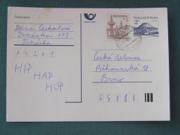 Czech Republic 1995 Stationery Postcard Hora Rip Mountain Sent Locally - Lettres & Documents