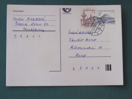 Czech Republic 1995 Stationery Postcard Hora Rip Mountain Sent Locally - Covers & Documents