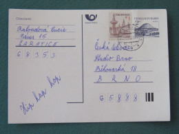 Czech Republic 1995 Stationery Postcard Hora Rip Mountain Sent Locally - Covers & Documents