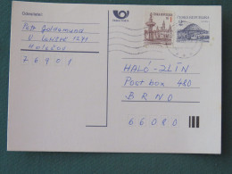 Czech Republic 1995 Stationery Postcard Hora Rip Mountain Sent Locally - Briefe U. Dokumente