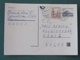 Czech Republic 1995 Stationery Postcard Hora Rip Mountain Sent Locally - Brieven En Documenten