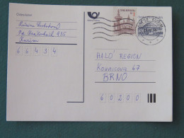 Czech Republic 1995 Stationery Postcard Hora Rip Mountain Sent Locally - Lettres & Documents